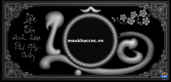 Tranh đồng hồ chữ Lộc 24692