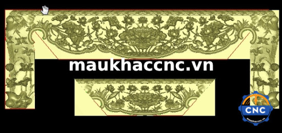 Mẫu cnc Bàn thờ sen đẹp, mẫu đục nét, thiết kế trên phần mềm JDP