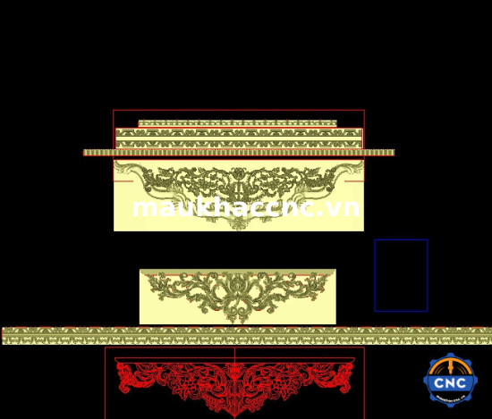 Mẫu bệ toa thờ đẹp cnc