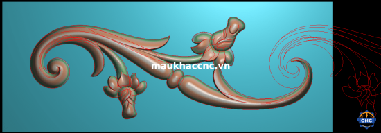 chỉ phào hoa hồng đơn giản p7234