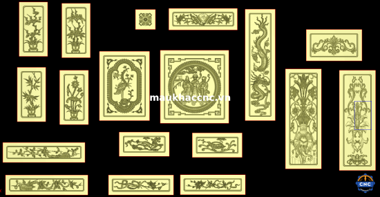 mẫu vách tủ p8348